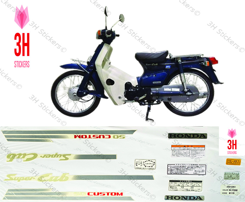 Honda Super cub C50 restoration decal sticker